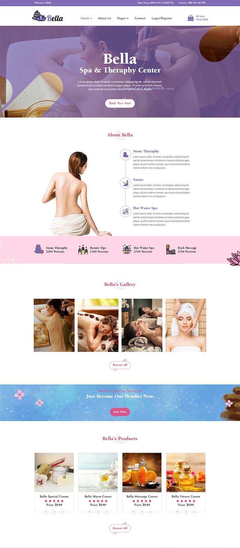 Bootstrap响应式Spa养生馆电商网站html模板 - 网创&网赚 项目教学