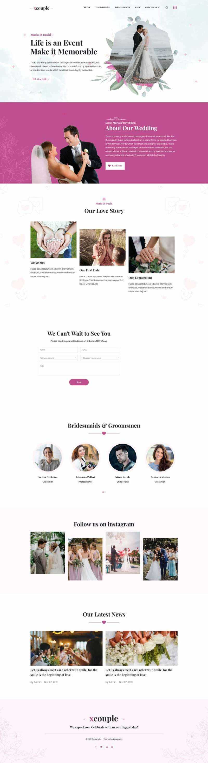 婚礼图片相册展示HTML模板 - 网创&网赚 项目教学