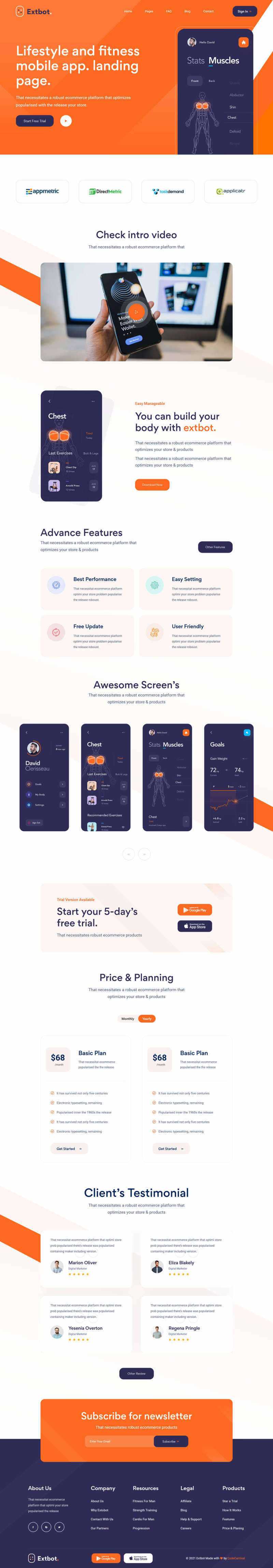 响应式健身运动app官网展示html模板 - 网创&网赚 项目教学