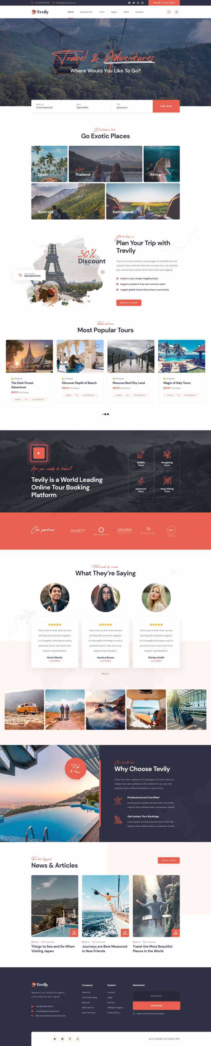 响应式的旅游团报名服务网站html模板 - 网创&网赚 项目教学