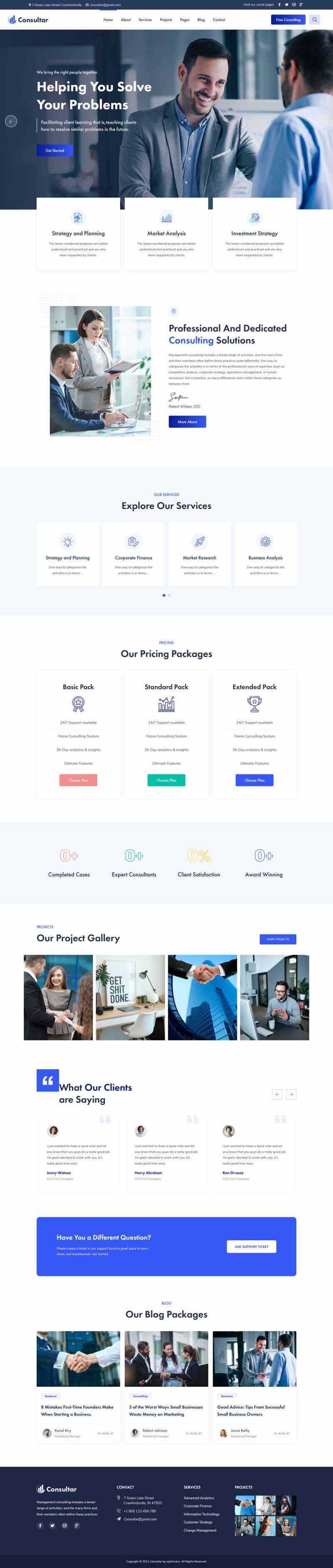 响应式商业咨询解决方案HTML5网站模板 - 网创&网赚 项目教学