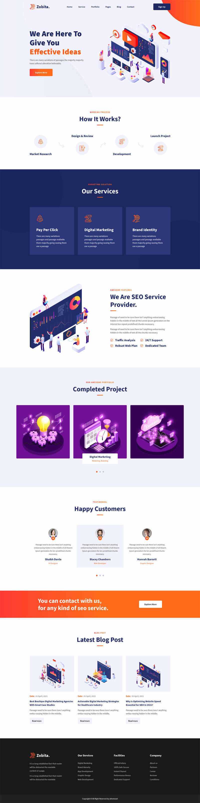 响应式数字营销网络公司HTML模板 - 网创&网赚 项目教学