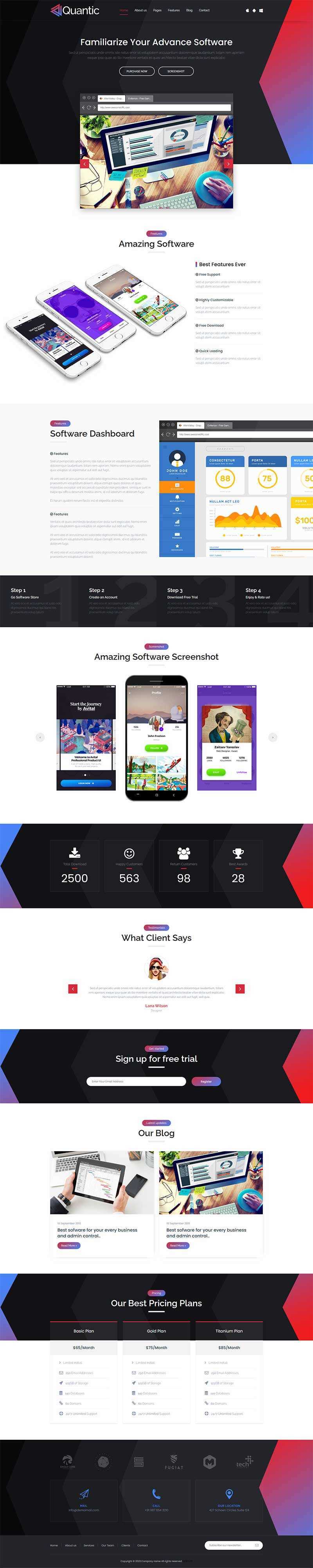 软件开发设计服务公司网站html模板 - 网创&网赚 项目教学