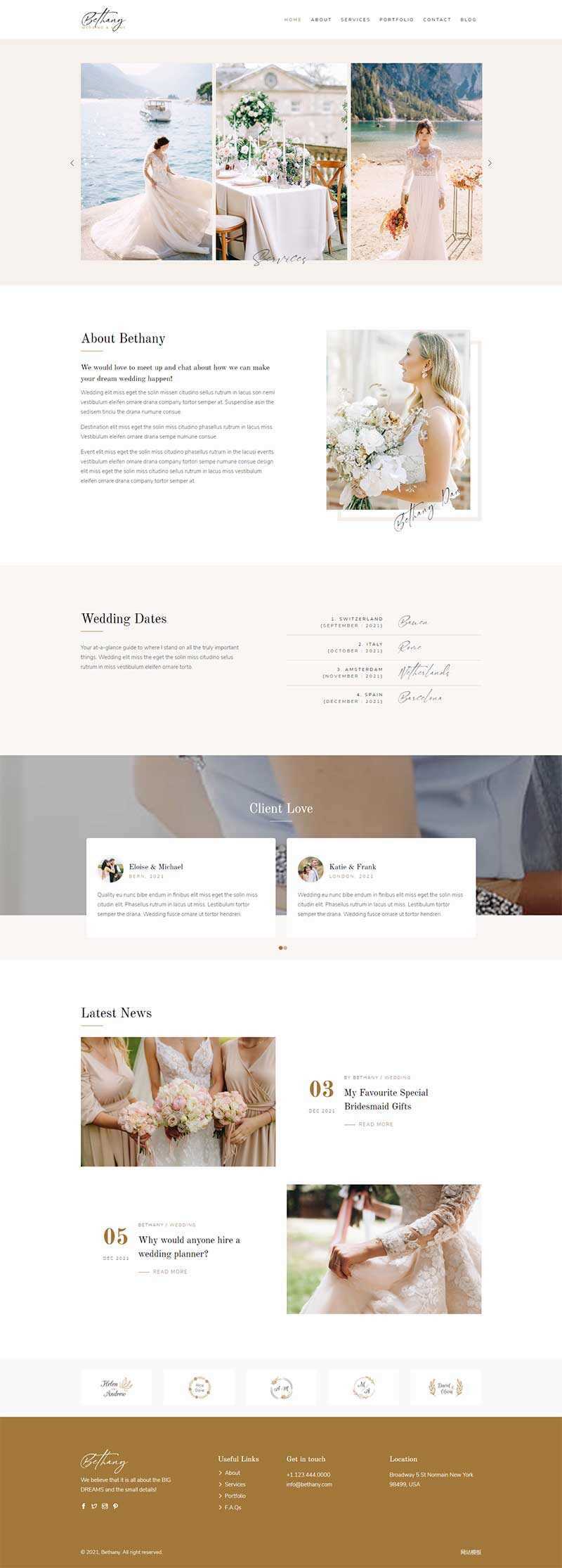 bootstrap响应式婚礼活动策划公司网页模板 - 网创&网赚 项目教学