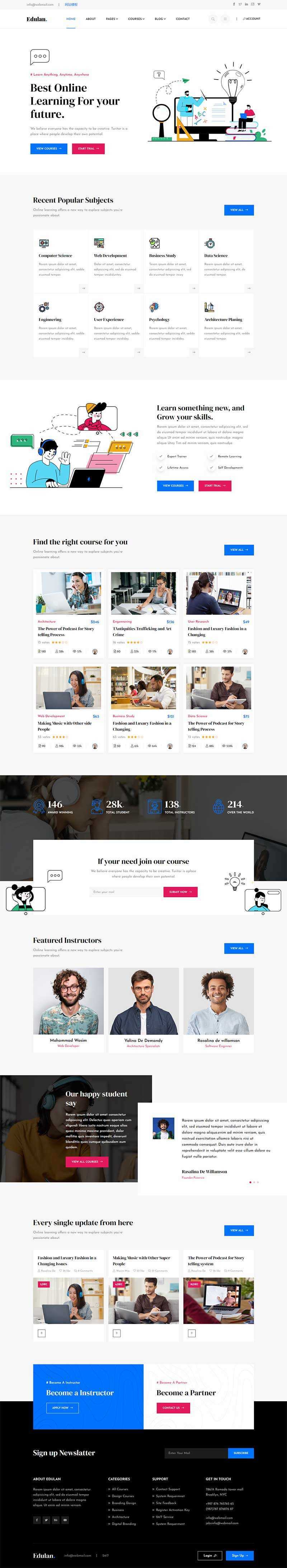 多功能响应式课程教育行业网页模板 - 网创&网赚 项目教学