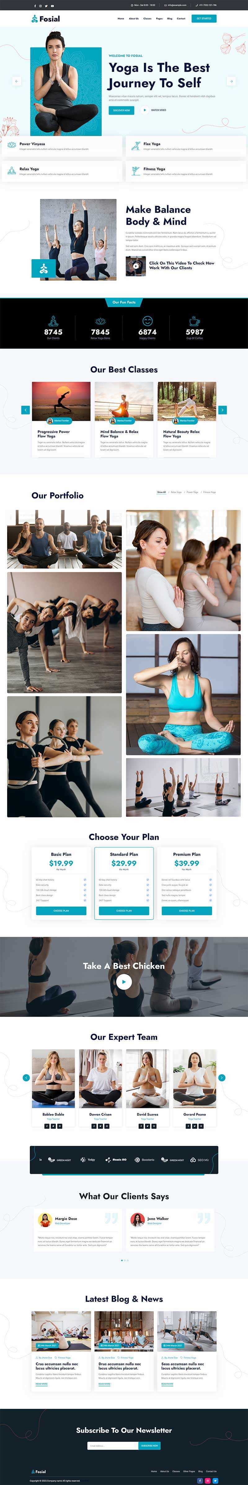 瑜伽培训机构HTML5网站模板 - 网创&网赚 项目教学