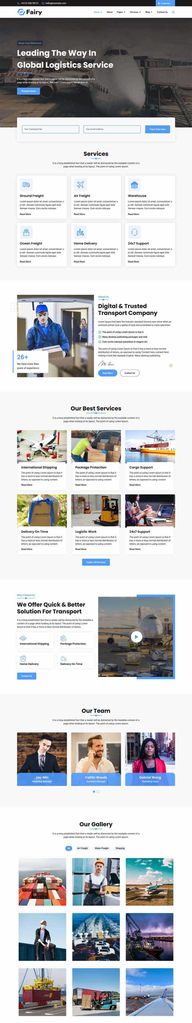 bootstrap响应式多功能的物流快递公司HTML模板 - 网创&网赚 项目教学