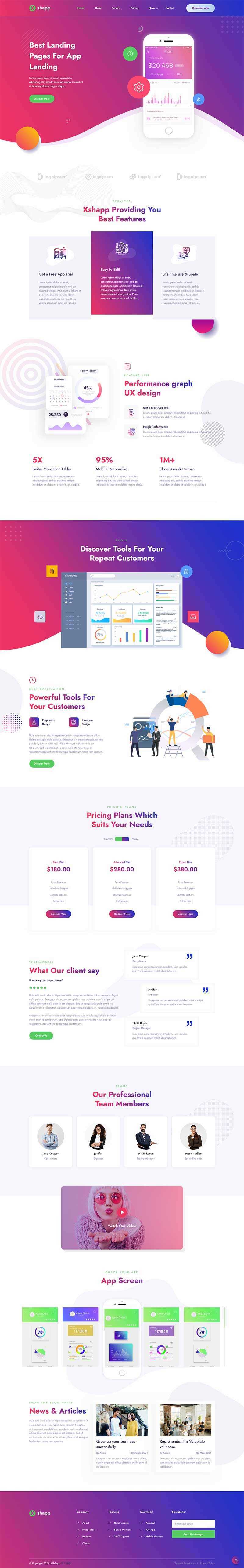 响应式app软件功能介绍官网html模板 - 网创&网赚 项目教学