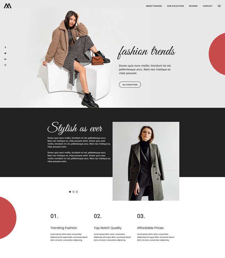 欧美时尚服饰网站html5模板 - 网创&网赚 项目教学