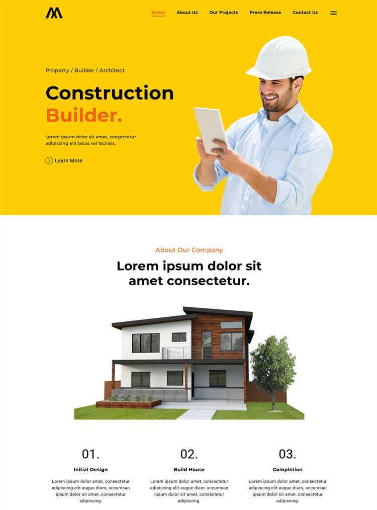 房地产建筑开发商网站html5模板 - 网创&网赚 项目教学