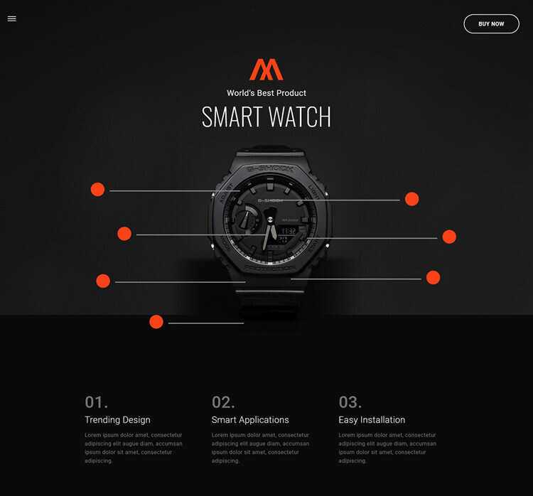 时尚腕表产品介绍html5模板 - 网创&网赚 项目教学