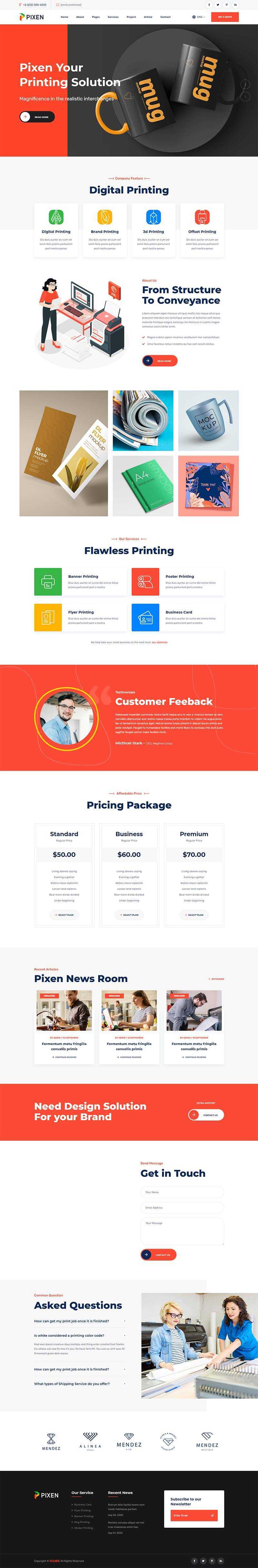 bootstrap响应式平面广告印刷设计公司HTML5模板 - 网创&网赚 项目教学