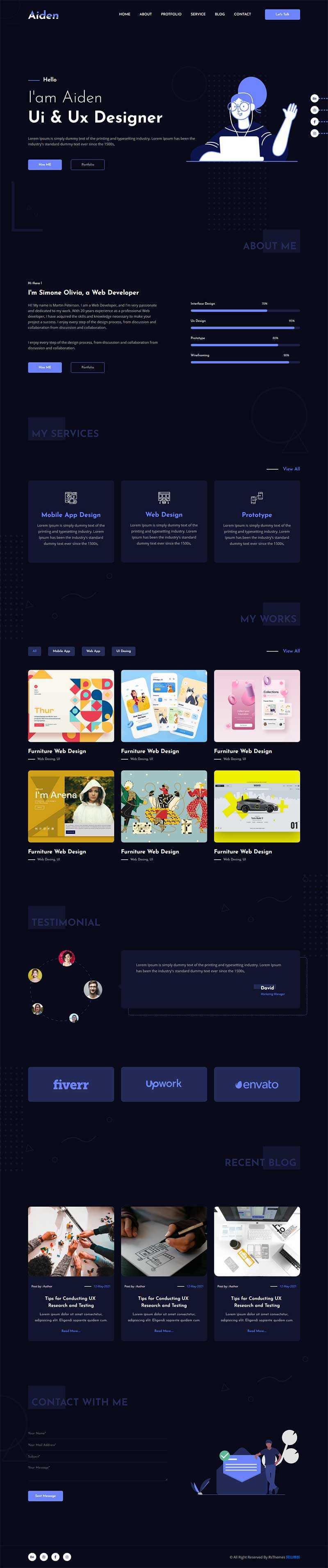 创意的个人作品主题html模板 - 网创&网赚 项目教学