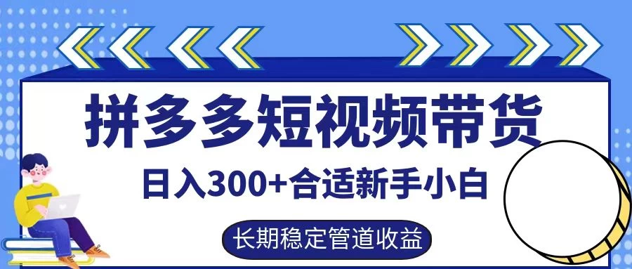 拼多多短视频带货日入300+保姆级实操账户展示 - 网创&网赚 项目教学