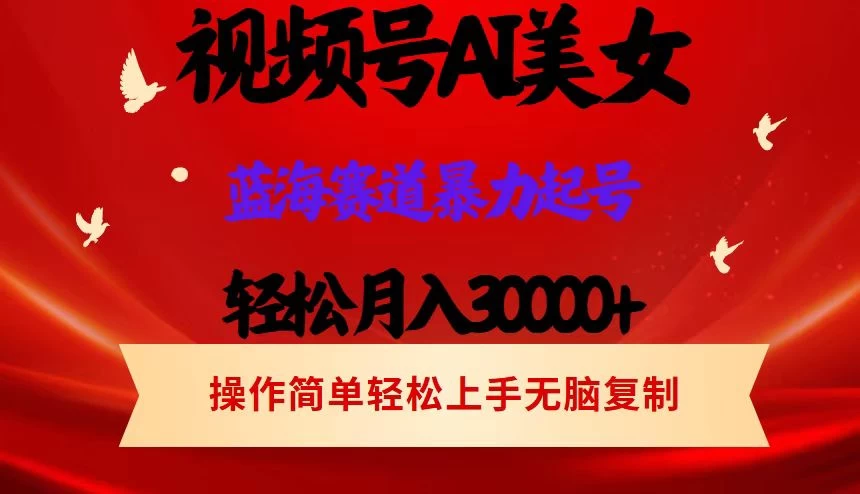 AI美女视频号掘金，操作简单，轻松上手，日入1000+ - 网创&网赚 项目教学