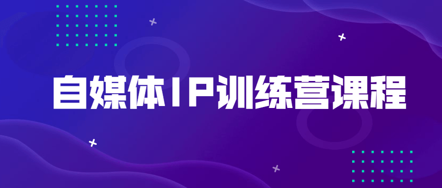 自媒体IP训练营课程 - 网创&网赚 项目教学