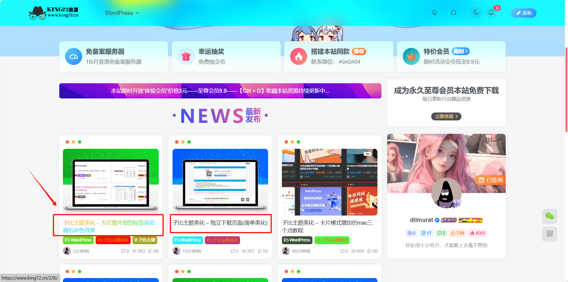 图片[1] - 子比主题美化 – 文章标题文字添加彩色渐变效果 - 网创&网赚 项目教学