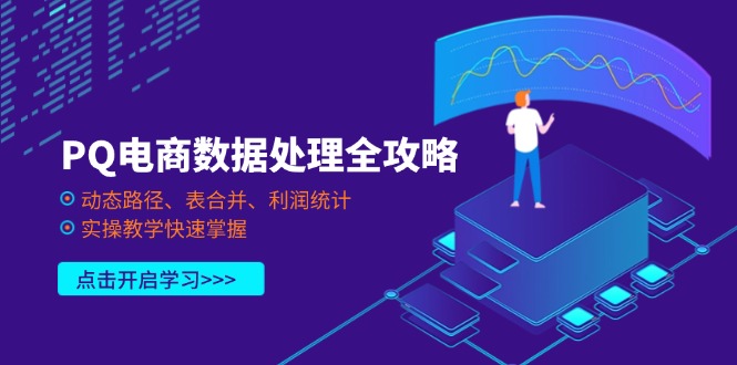 （14240期）PQ电商数据处理全攻略，动态路径、表合并、利润统计，实操教学快速掌握-HEIHUIX
