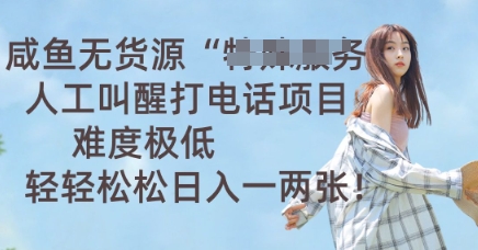 咸鱼无货源人工叫醒打电话项目，难度极低， 轻轻松松日入一两张-HEIHUIX