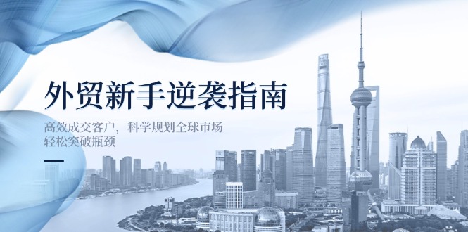 （14201期）外贸新手逆袭指南：高效成交客户，科学规划全球市场，轻松突破瓶颈-HEIHUIX