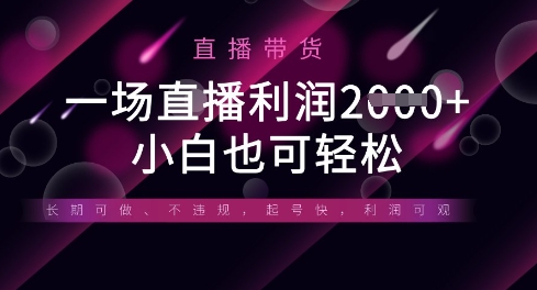 半无人直播带货,一场利润数张,适合所有平台玩法,小白也可轻松-HEIHUIX